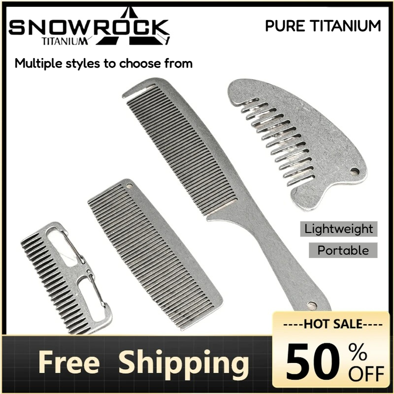 Comb Pocket Titanium - Sisir Bulu & Jenggot SNOWROCK Stone-Washed