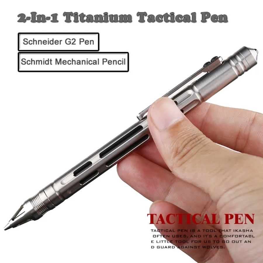 Pen Tactical Glass - Untuk Titanium 2-In-1 Pena Taktis Pensil