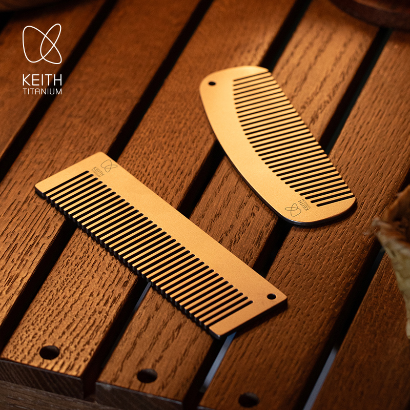 Comb Pocket Titanium - KEITH Sisir Dompet Titanium untuk Rambut