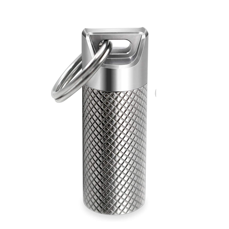 Edc Pill Carry - Kotak Pil Gantungan Kunci Mini Tahan