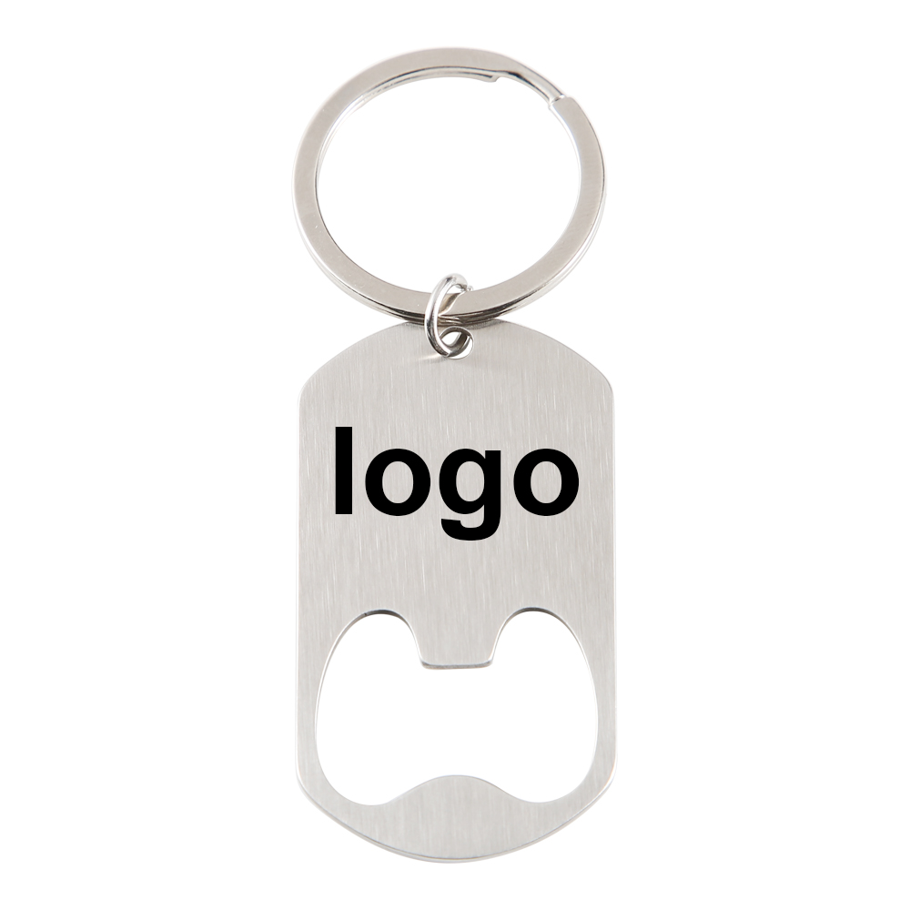 Bottle Opener Keyring - Logo Perusahaan Kustom Gantungan Kunci Baja