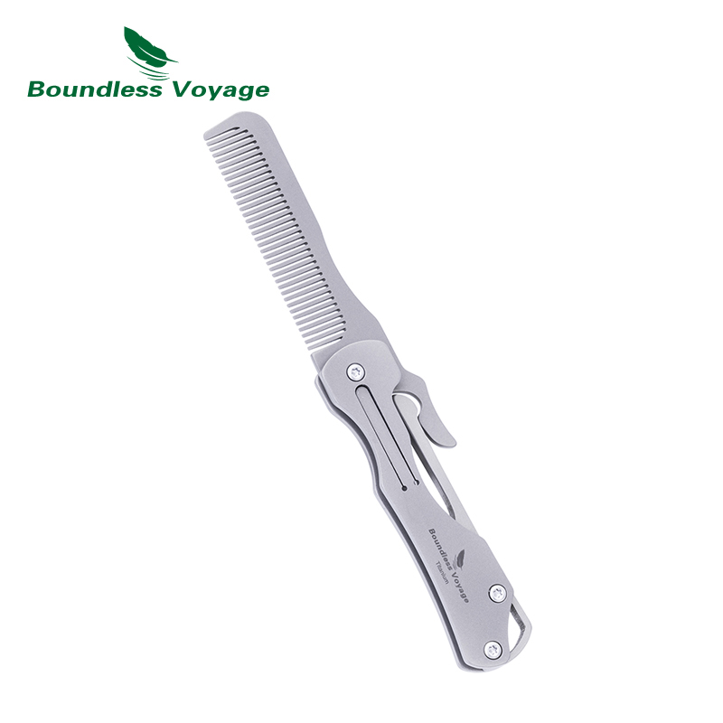 Comb Pocket Titanium - Sisir Rambut Titanium Lipat Voyage Tanpa
