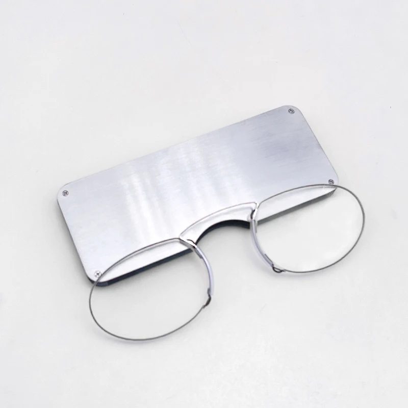 Wallet Slim Titanium - 2024 Titanium kacamata baca Mini klip