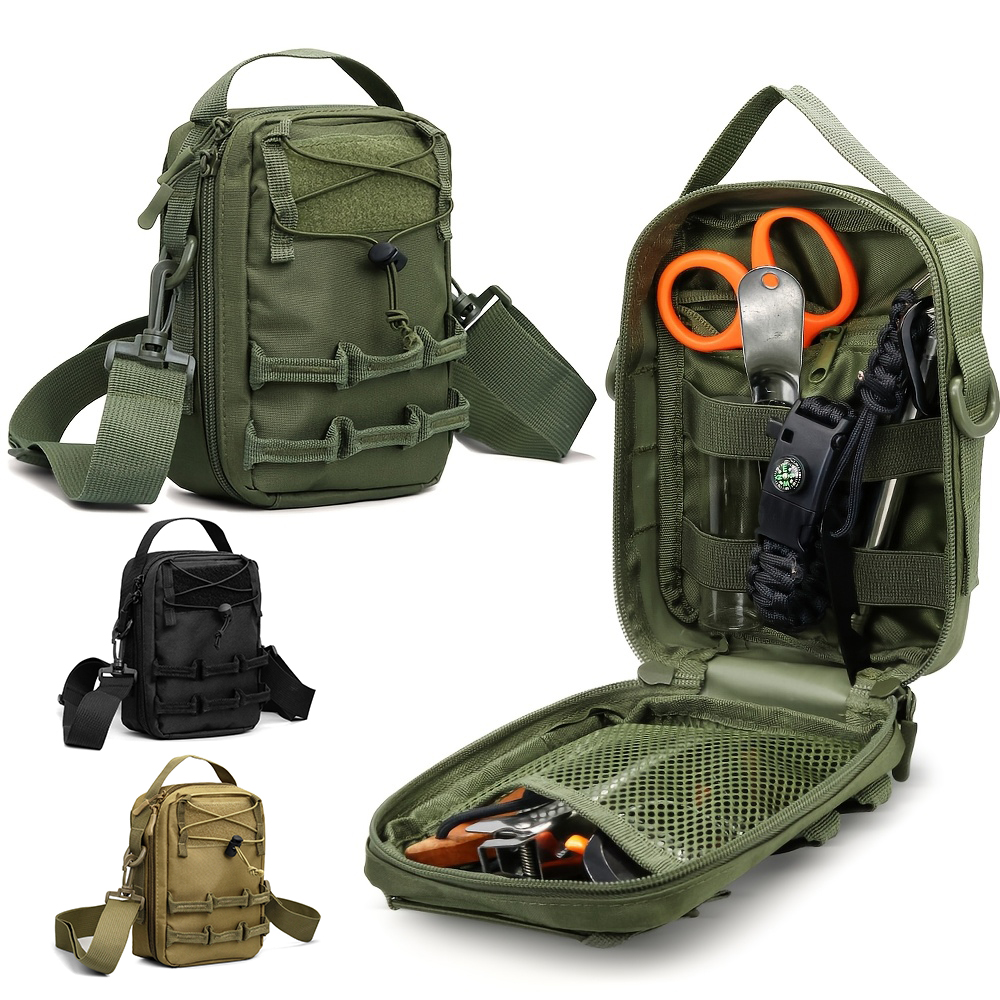 Edc Carry Pouch - Kantong Taktis Molle dengan Tali Bahu,