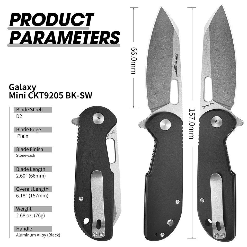 Edc Carry Pocket Knife - TONIFE Galaxy Mini CKT9205 Pisau Lipat
