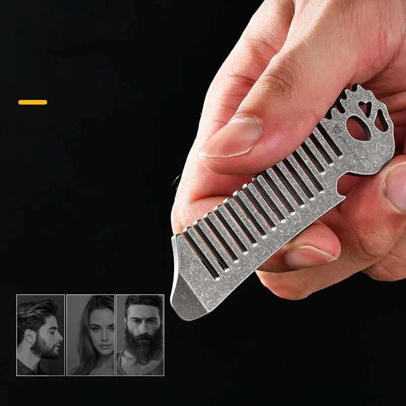 Comb Pocket Titanium - Sisir paduan titanium FEGVE dengan pembuka