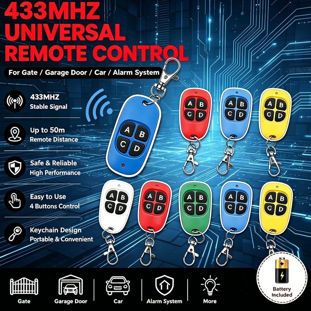 Bottle Opener Keyring - 10 Buah RF Nirkabel 433Mhz Remote