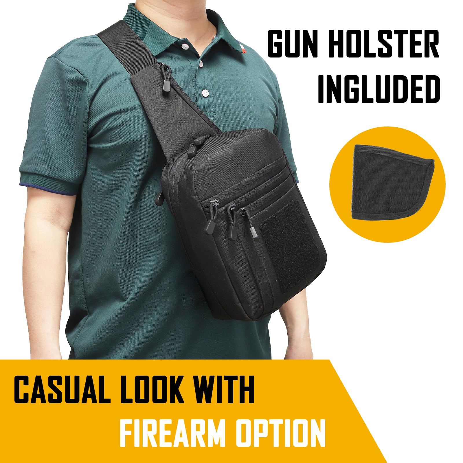Edc Carry For Men - Tas Selempang Tersembunyi untuk Pria, Tas