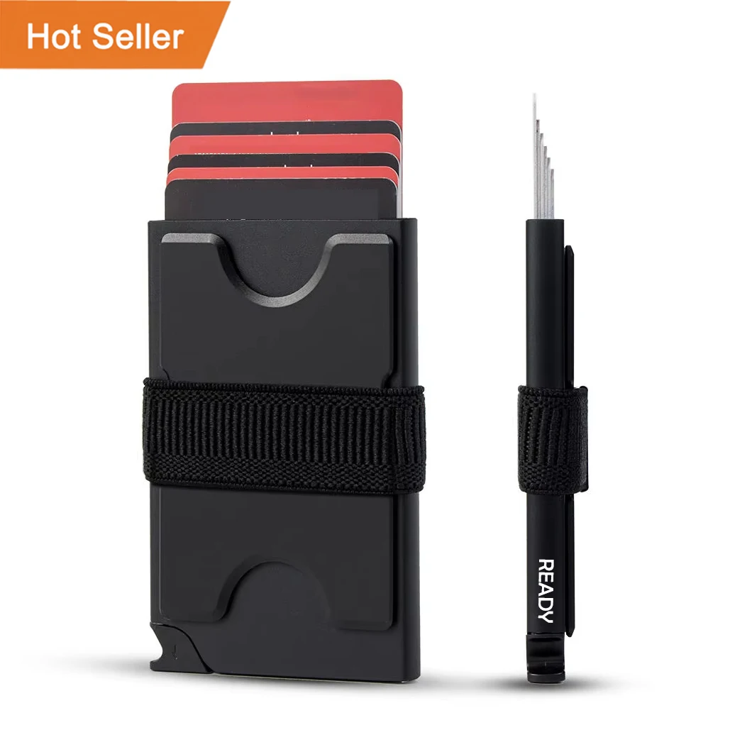 Wallet Slim Titanium - Dompet Ramping untuk Pria Tempat Kartu
