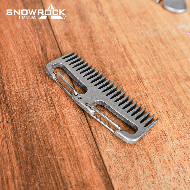 Sisir Bulu & Jenggot SNOWROCK  - Comb Pocket Titanium ulasan dan harga