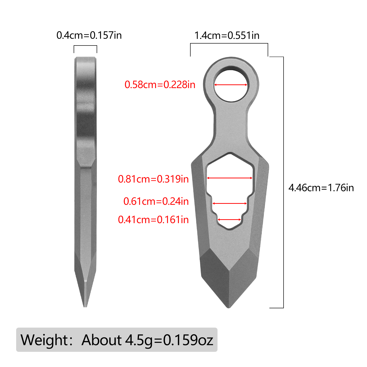 Alat Multifungsi EDC 2Pcs dari - Titanium Pry Bar ulasan dan harga