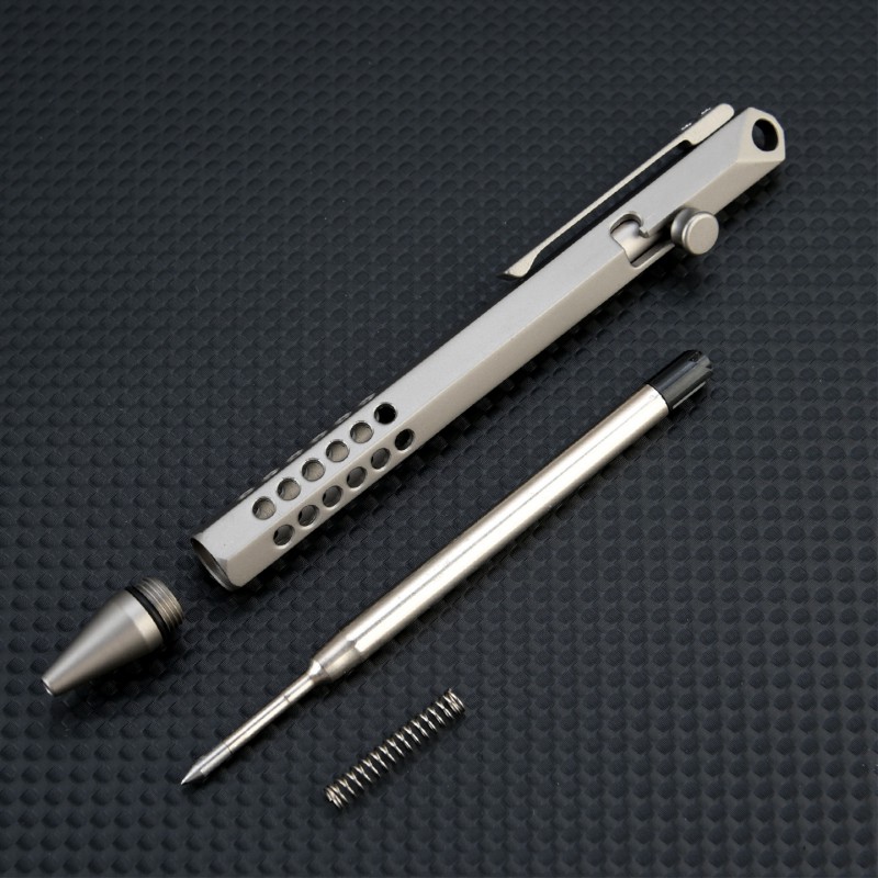 Pena Portabel Paduan Titanium  - Pen Tactical Glass ulasan dan harga