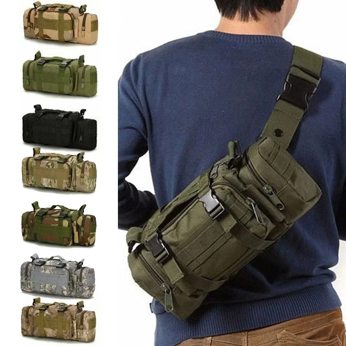 Tas Pinggang Duffel Molle Taha - Edc Carry Bag For Men ulasan dan harga