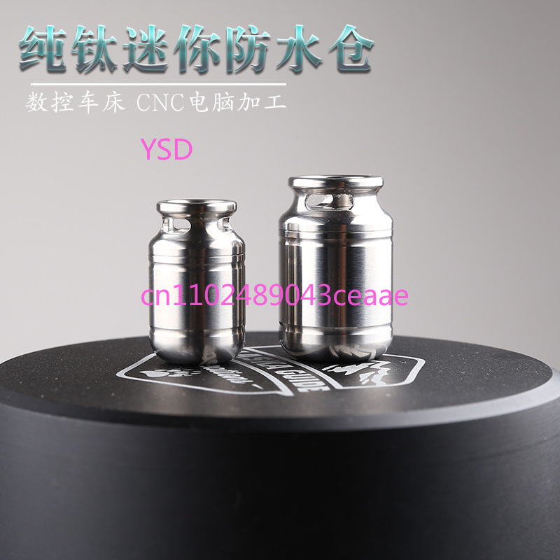 Wadah Pil Mini Titanium Tahan  - Edc Pill Carry ulasan dan harga