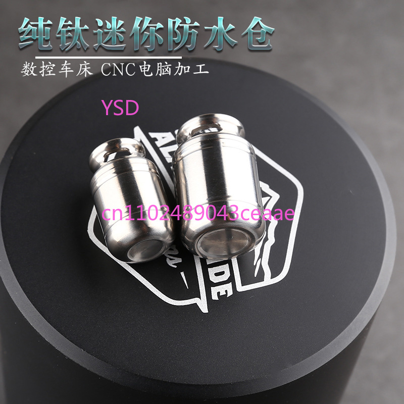 Wadah Pil Mini Titanium Tahan  - Edc Pill Carry ulasan dan harga