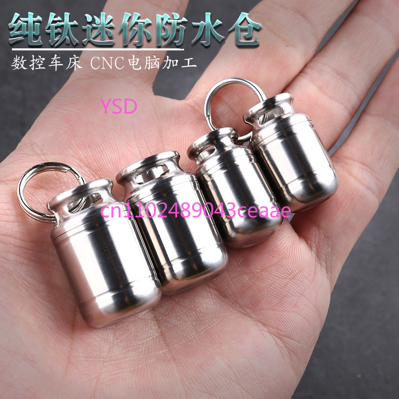 Wadah Pil Mini Titanium Tahan  - Edc Pill Carry ulasan dan harga