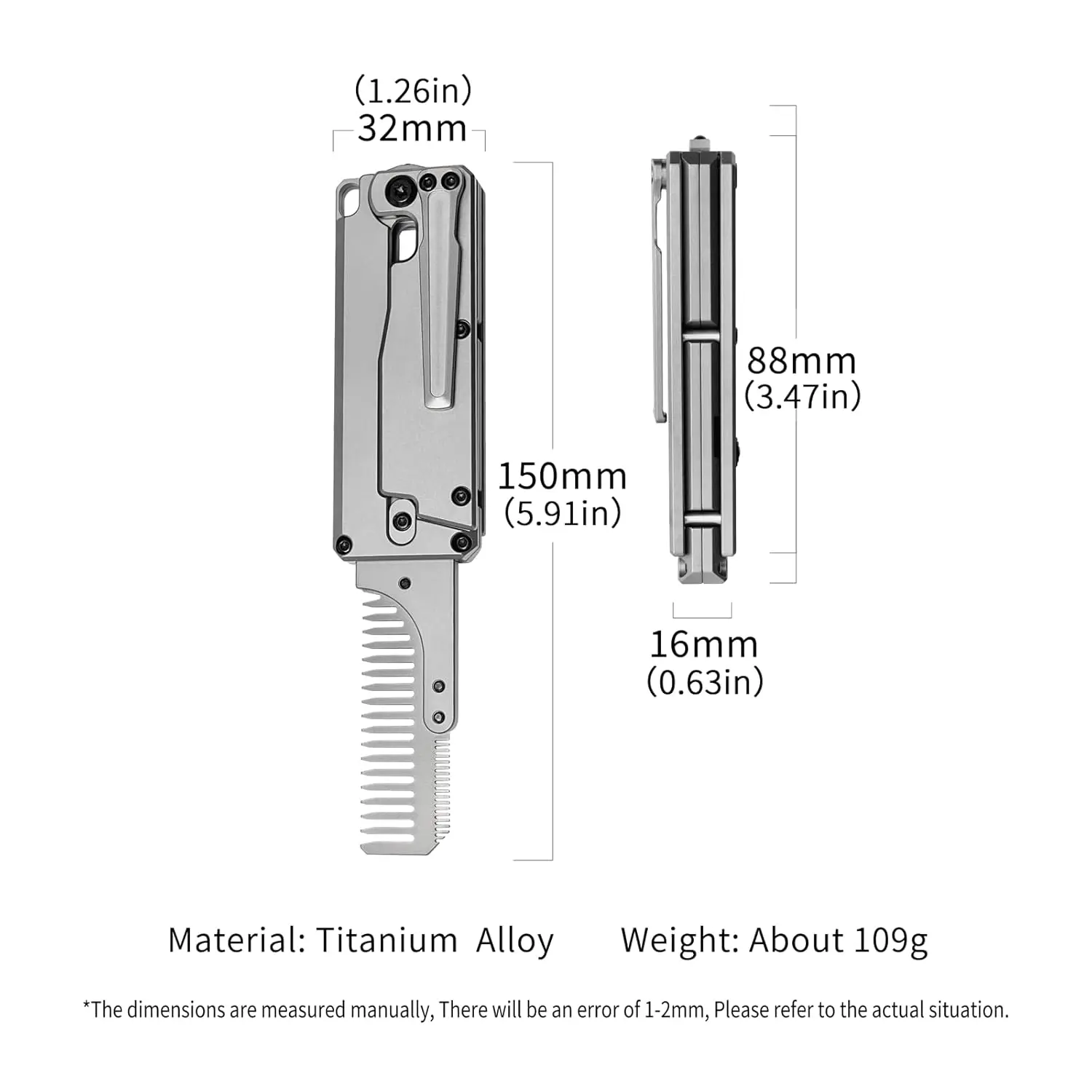 FEGVE TC347 2-in-1 Titanium Ha - Comb Pocket Titanium ulasan dan harga