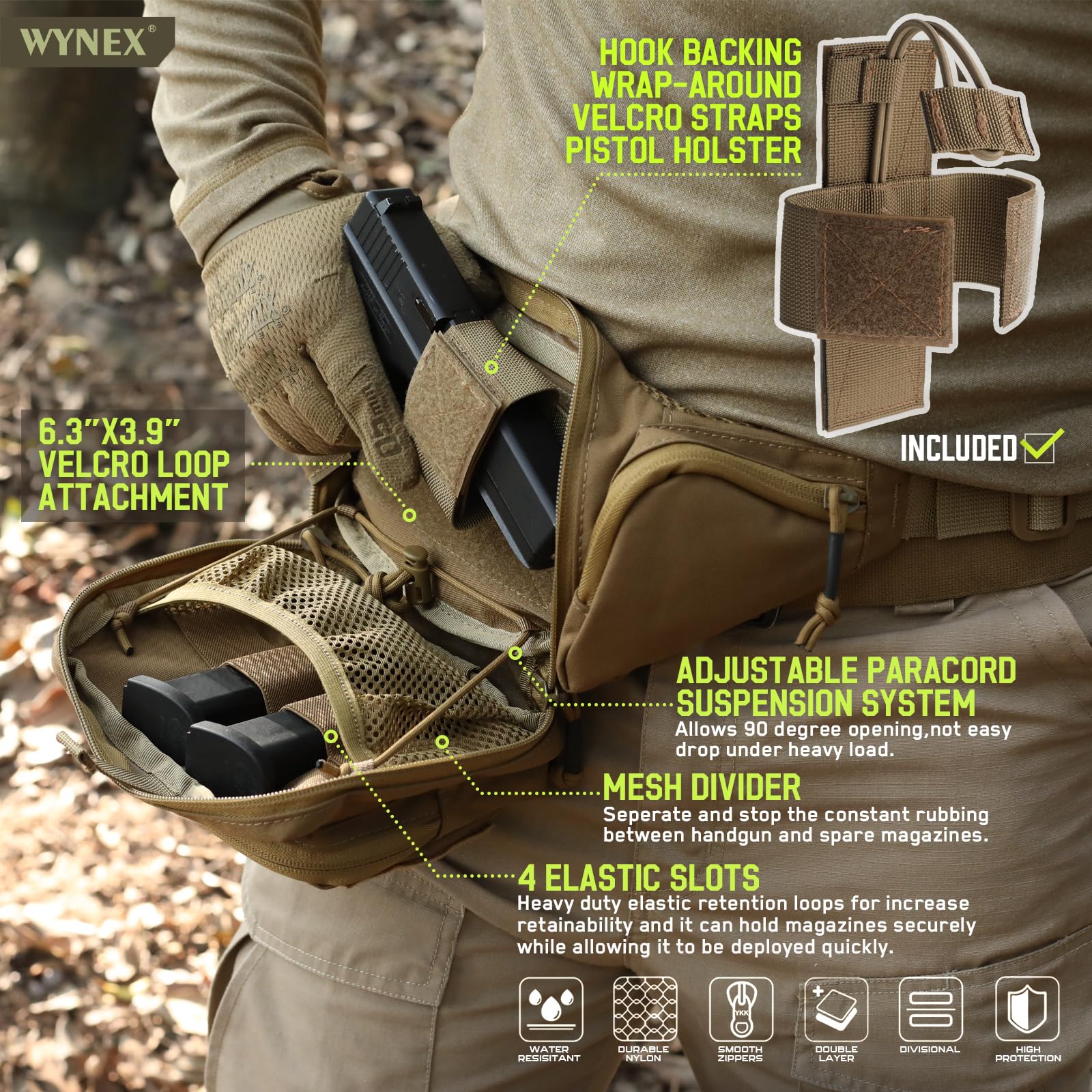 Tas Pinggang Taktis untuk Meny - Edc Carry Pistols ulasan dan harga
