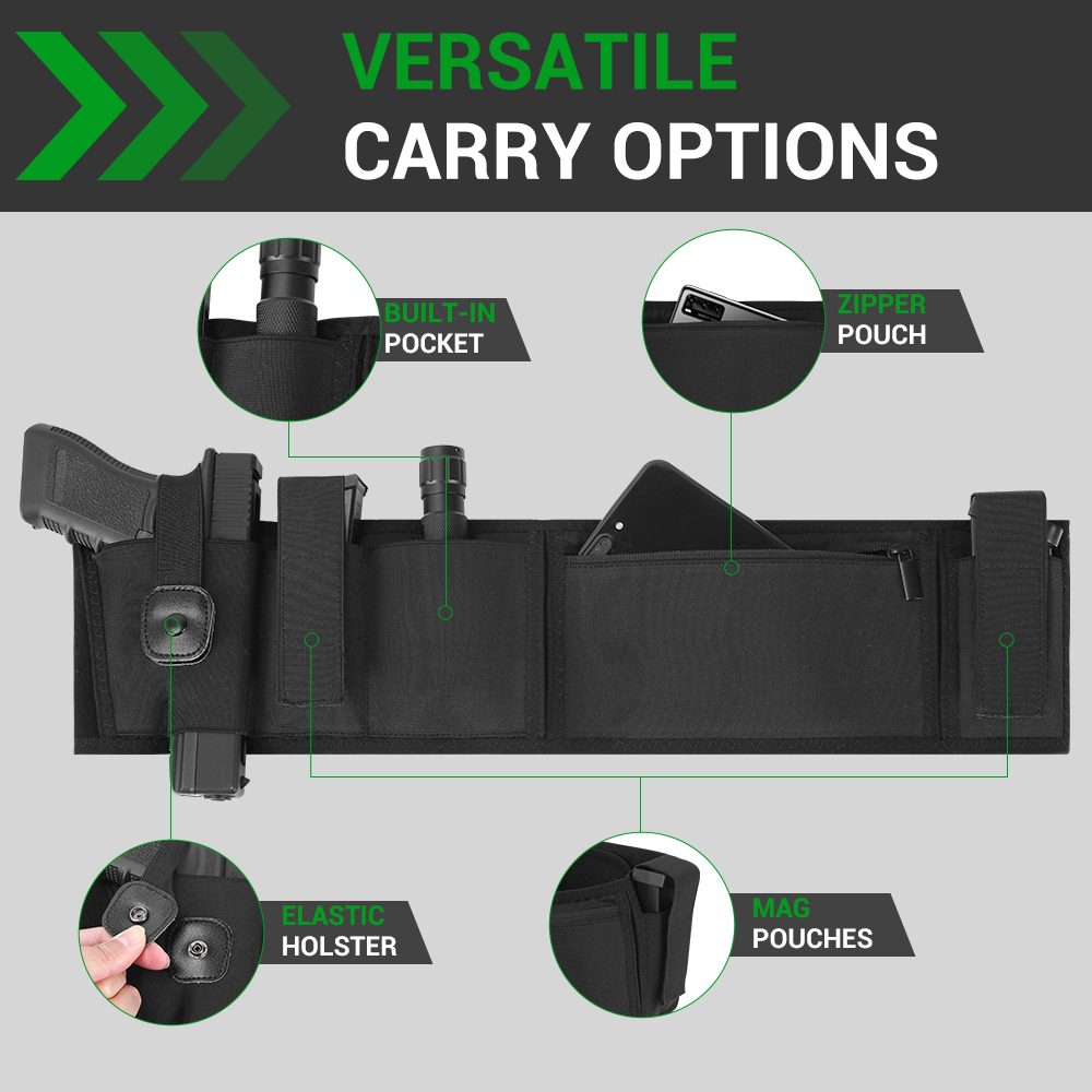 Sarung Pistol Belly Band, Saru - Edc Carry Pistols ulasan dan harga